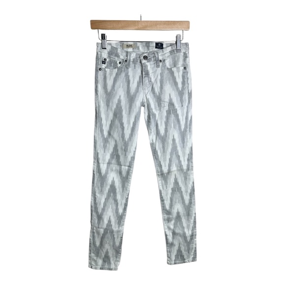 AG Adriano Goldschmied The Stilt Cigarette Jeans‎ Chevron Pattern Size 25 R - Picture 1 of 9